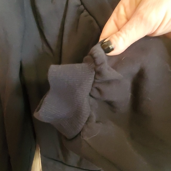 MAEVE BY ANTHROPOLOGIE BLACK PULLOVER PEPLUM SZ XL. . LONG SLEEVE - Picture 2 of 6